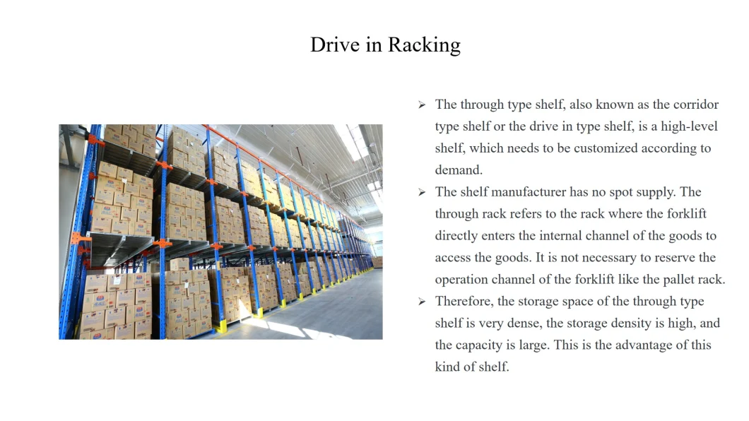 Drive in Shuttle Racking with Heay Duty