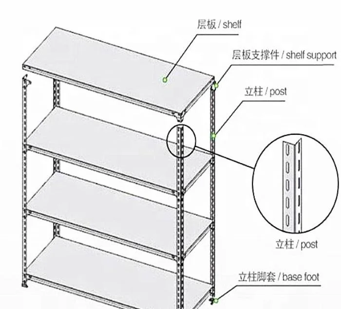 Simple Structure Long Span Rack Medium Duty Shelf Rack