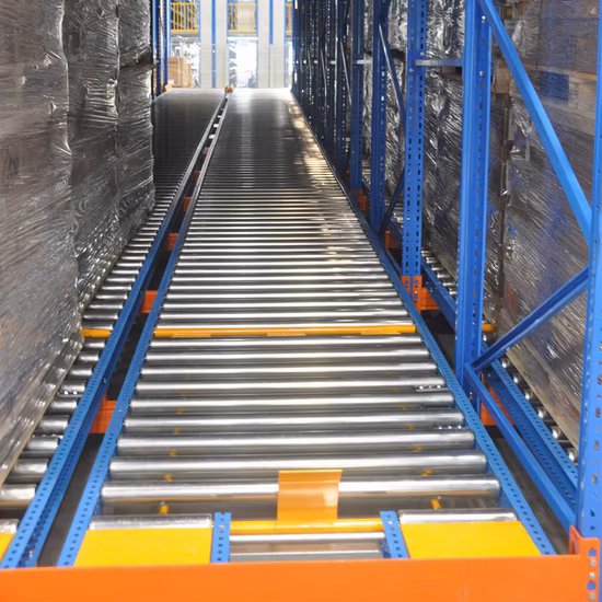 磁器ローラー付き重力パレットラック