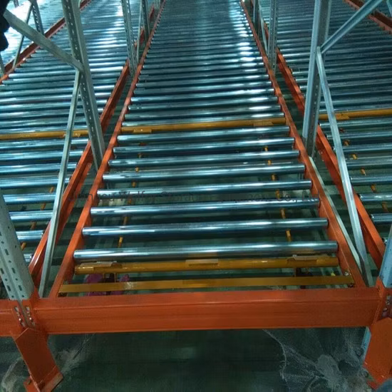 倉庫保管用の頑丈なダイナミック重力ローラーラック