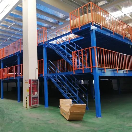 倉庫用スチールフレームヘビーデューティストレージパレットラックプラットフォームメザニン
