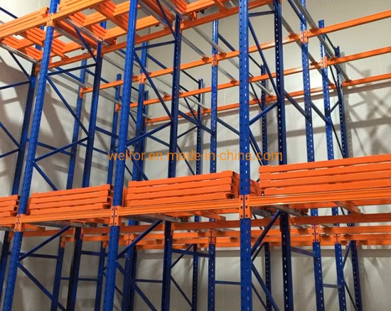 産業用ラック設計、深さ 2 ～ 5 パレットのプッシュバック ラック